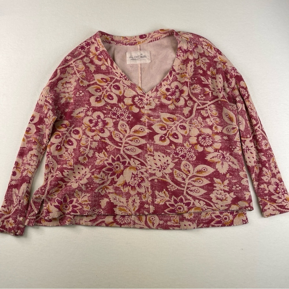 Anthropologie Pilcro Thermal Top Floral XS